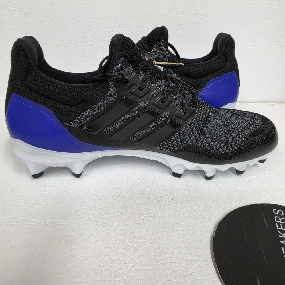 Adidas Ultraboost Football Cleats Black Blue Woven JP7410 Men's Size 11.5